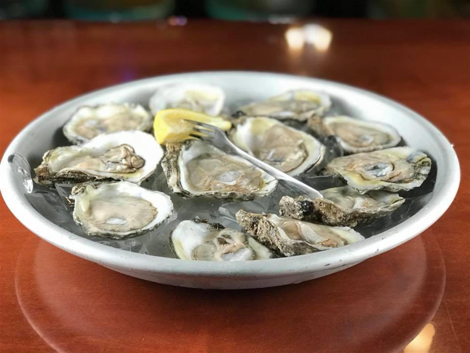Oysters on half shell