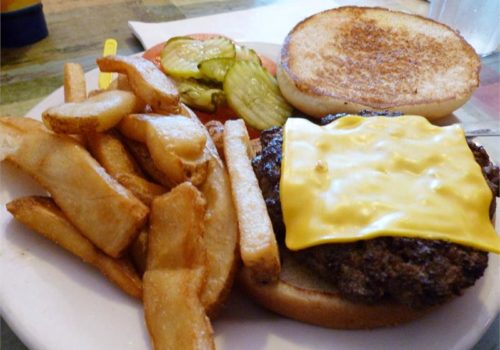 Cheeseburger and Steak Fries at Conestoga's