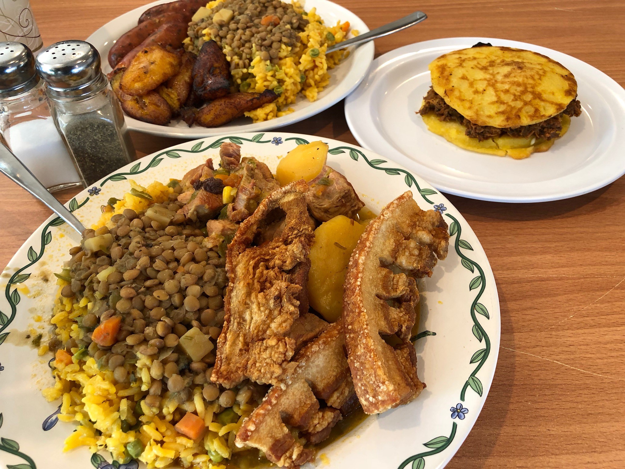 Plates with latin food