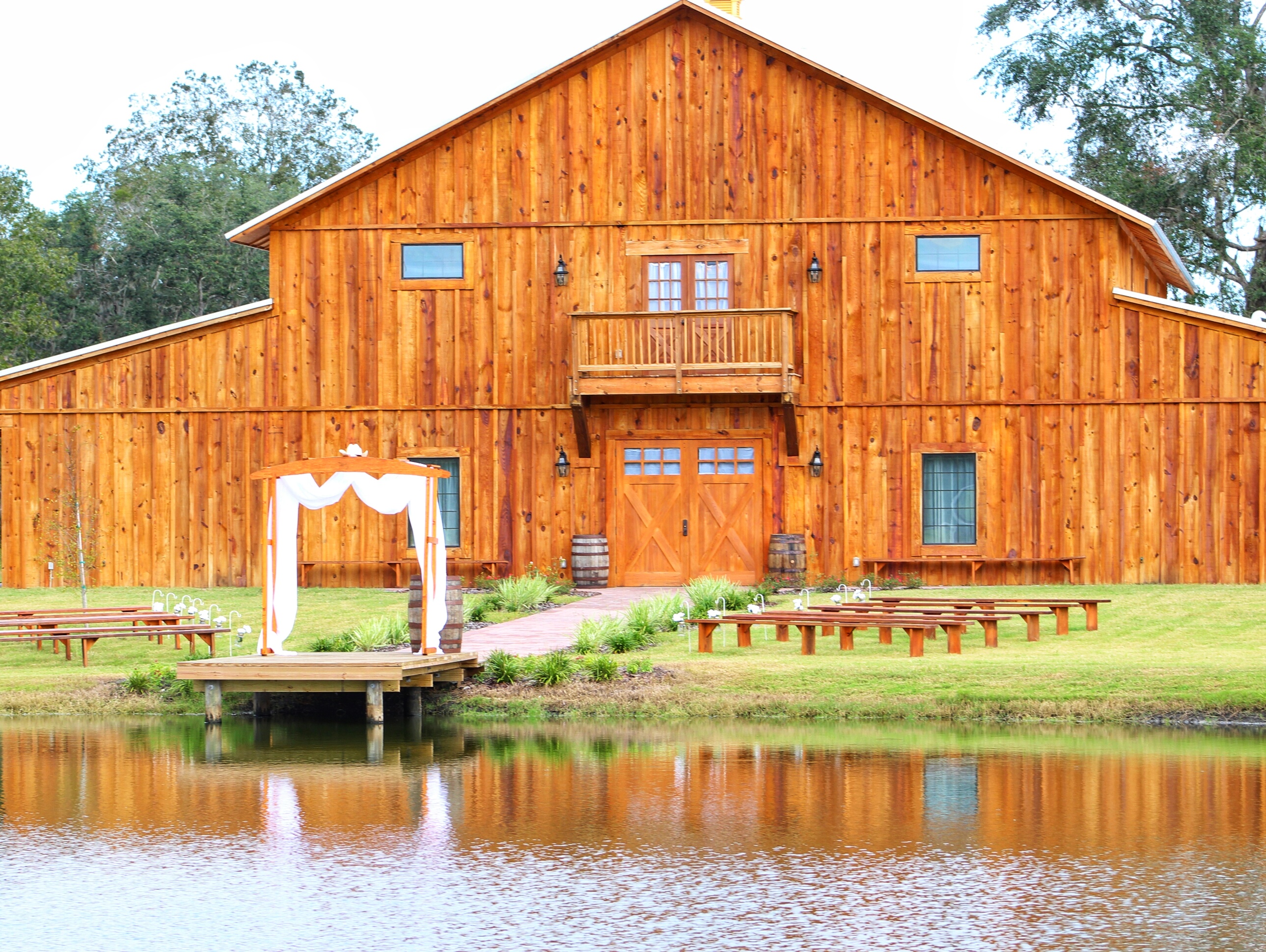 C Bar Ranch Dock Wedding Ceremony