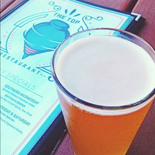 a draft beer at The TOP