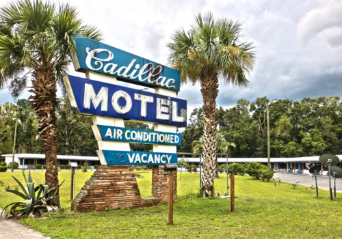 Cadillac Motel neon sign in High Springs