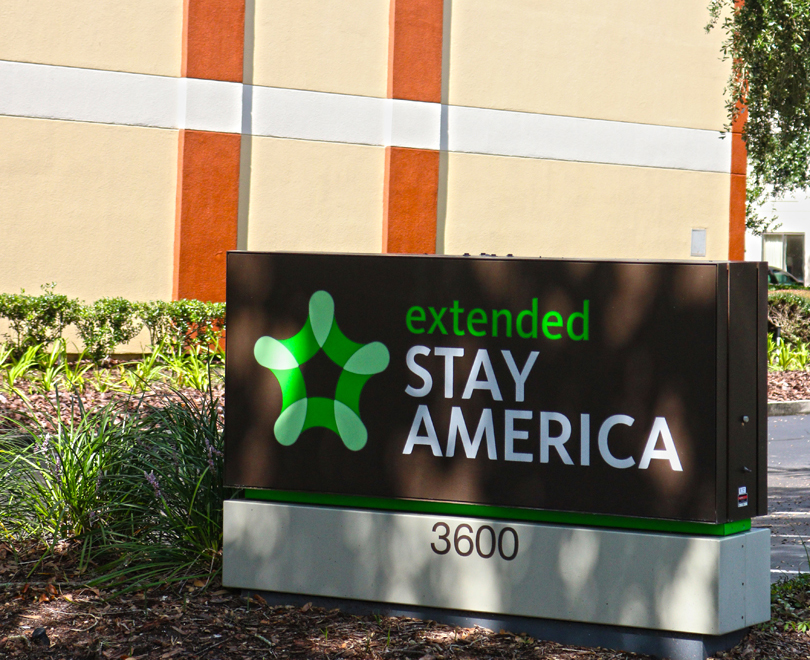 Sign at Extended Stay America in Gainesville