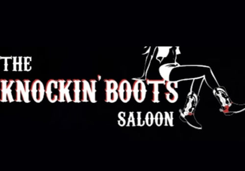 The Knockin Boots Saloon, illustration of girl in boots