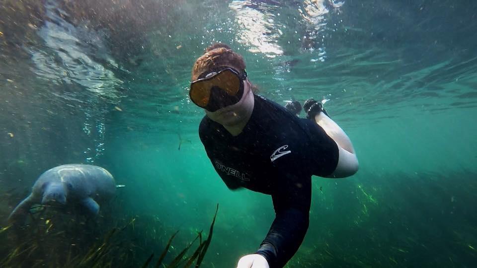 Have you ever taken a manatee selfie? Try it some time!