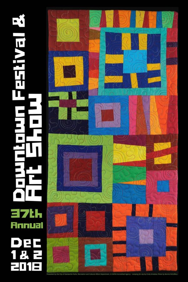 Poster design for 37th downtown festival and art show December 1 and 2 2018