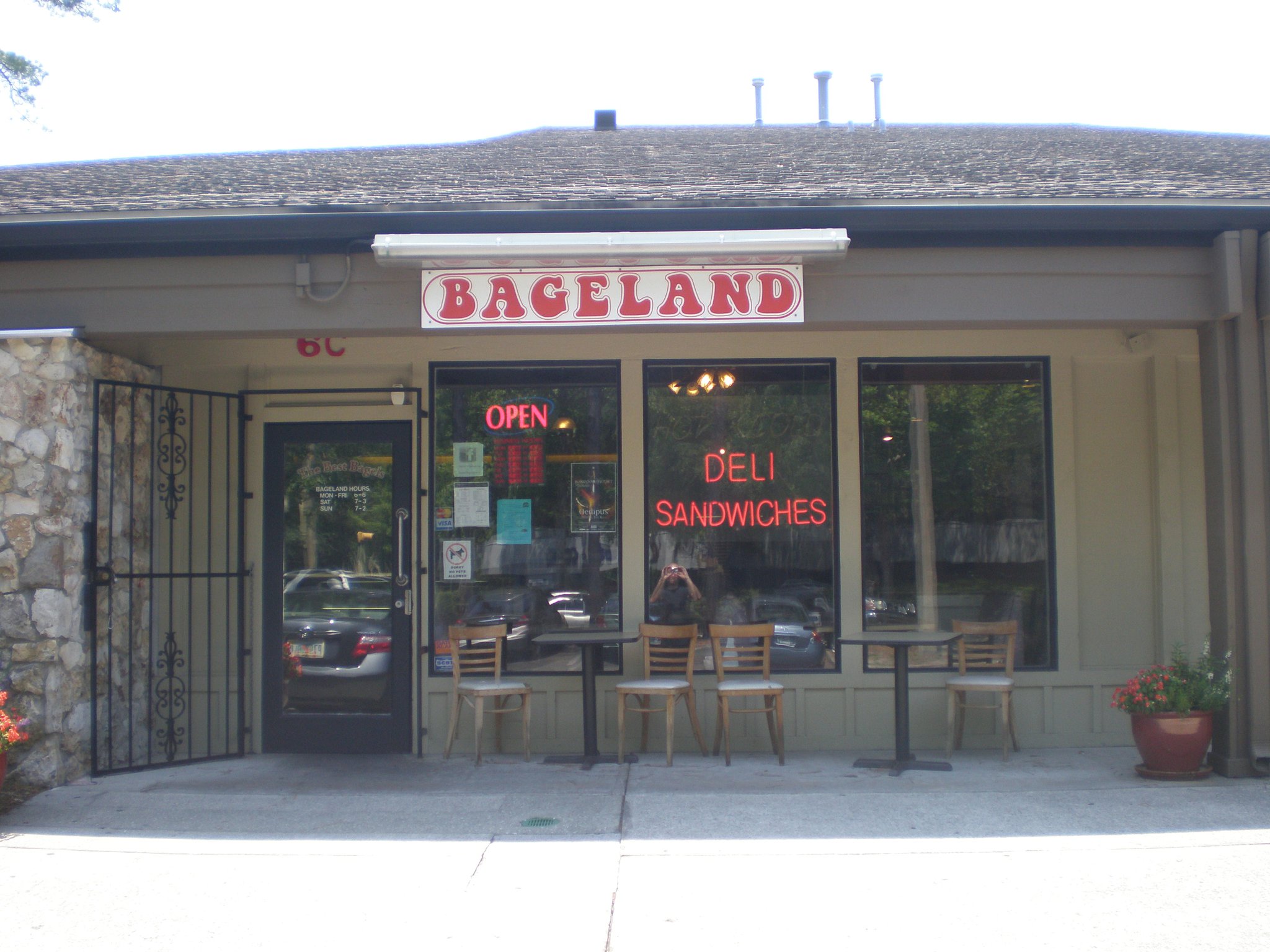 Exterior of Bageland storefront at Thornebook Village