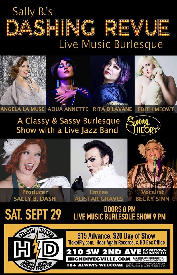 Sally B S Dashing Burlesque Revue Swing Theory Events In