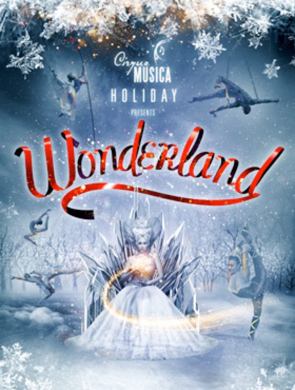 poster design for Cirque Musica Holiday Wonderland