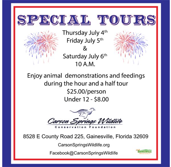 Special Tours at Carson Springs