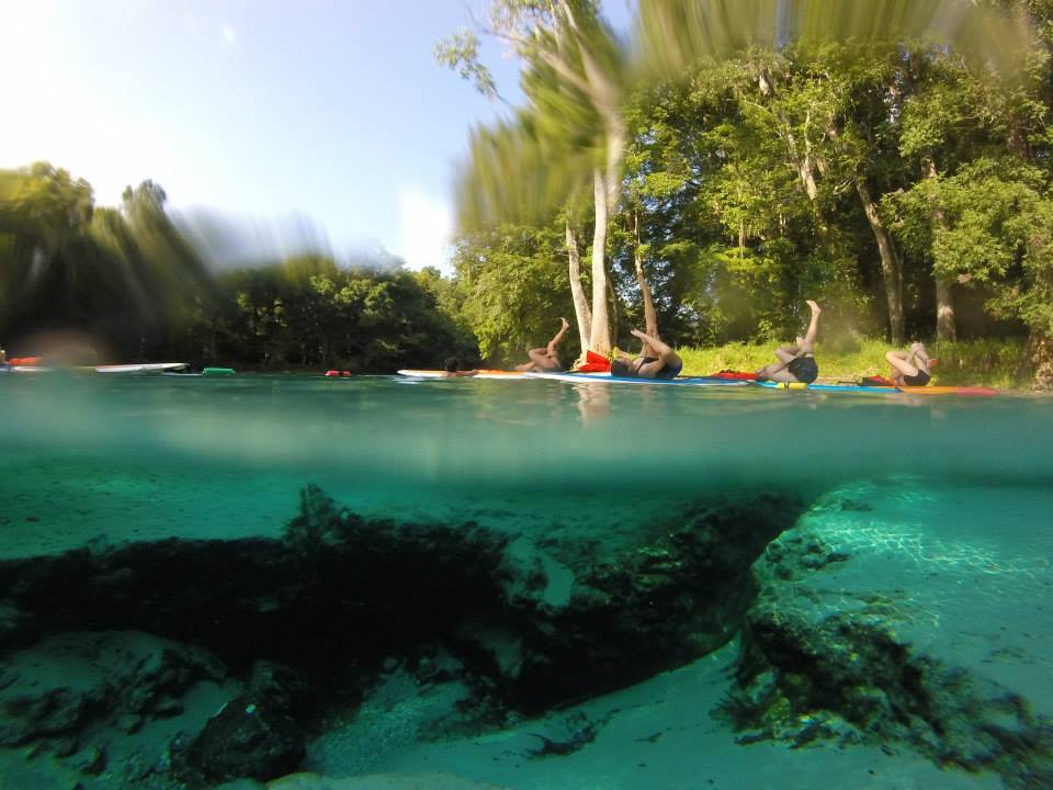 SUP yoga class at the springs