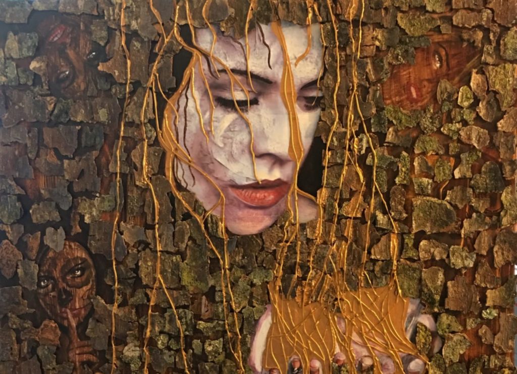 Painting of a face, artwork from Vivian Antonini