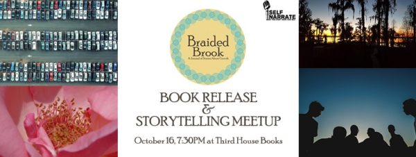 Braided Book Book Release & Storytelling Meetup October 16 at Third House Books