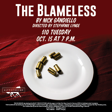 The Blameless. Dinner plate with bullet casings on it