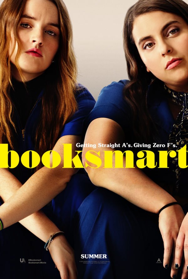 Movie poster for Booksmart. Getting Straight As. Giving Zero Fs.