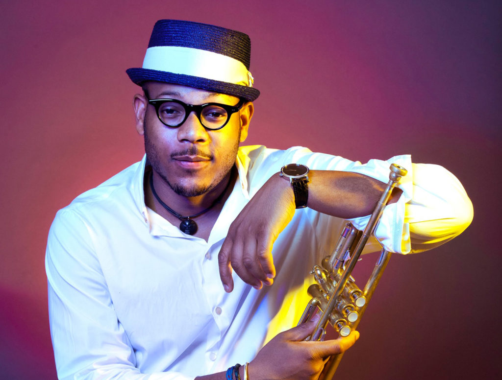 Etienne Charles with trumpet