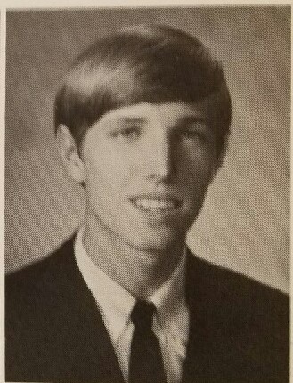 Tom Petty yearbook photo from 1968