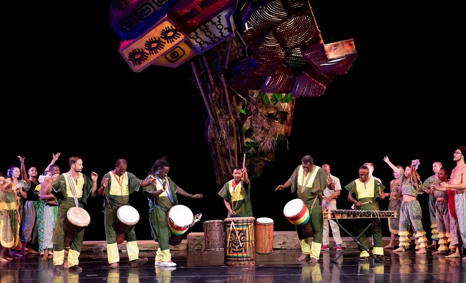 Drummers and dancers from UF World Music ensembles