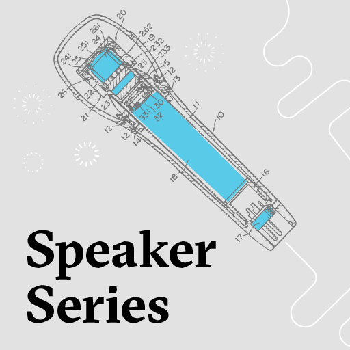 Diagram of a microphone with text Speaker Series
