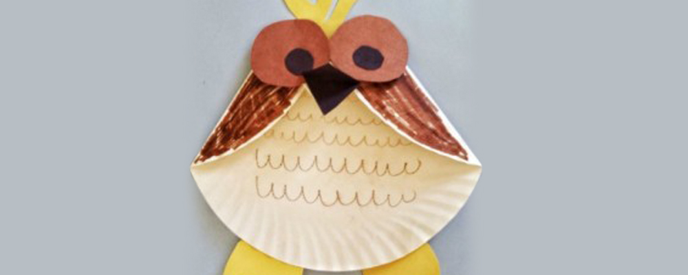 Craft Owl made with paper plates