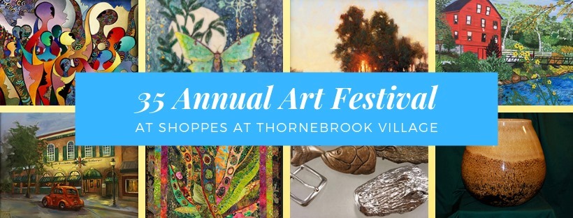 Montage of artwork at the 35th Annual Art Festival at Shoppes at Thornebrook Village