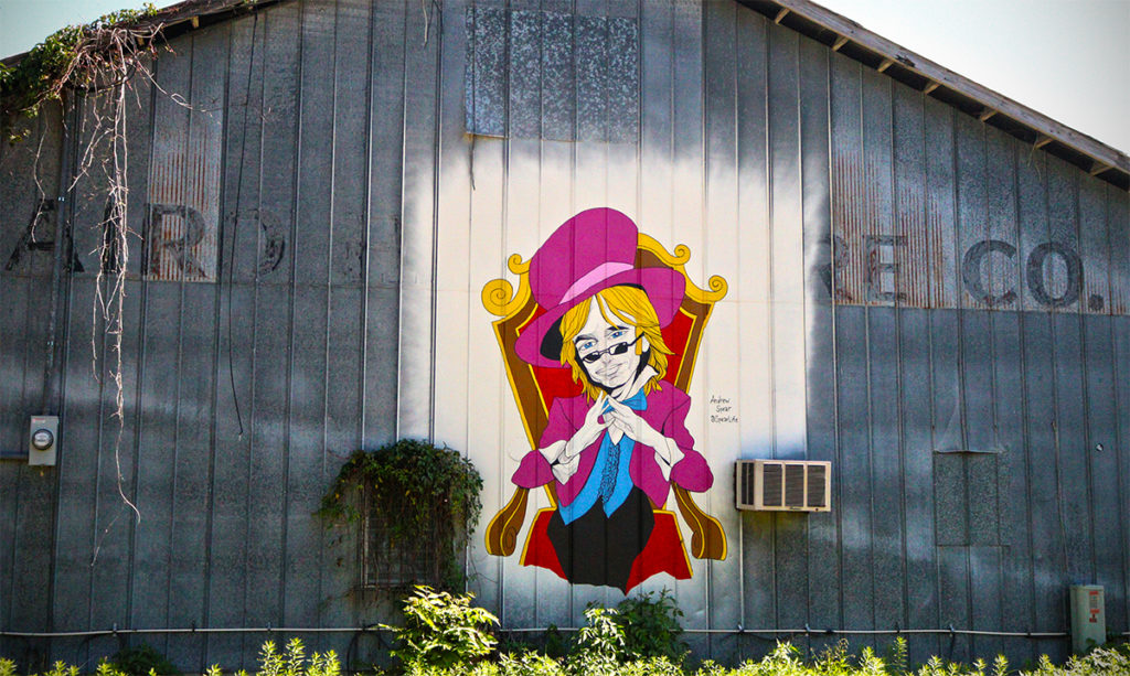 Tom petty mural at heartwood soundstage