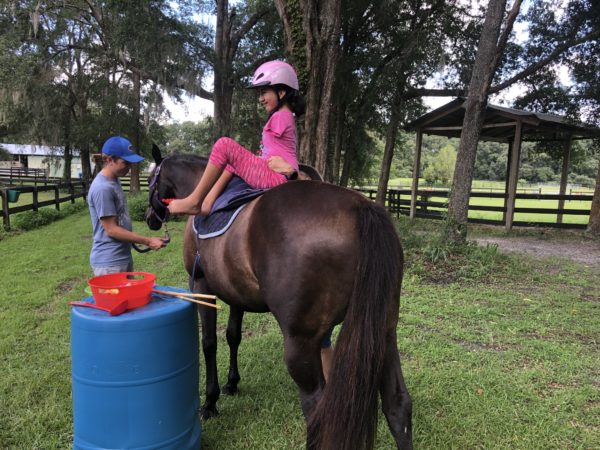 Nina has been coming to HOPE since she was four years old, and now, at 13, she's riding almost independently.