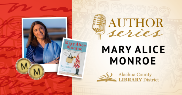 Photo of author Mary Alice Monroe and her new book.