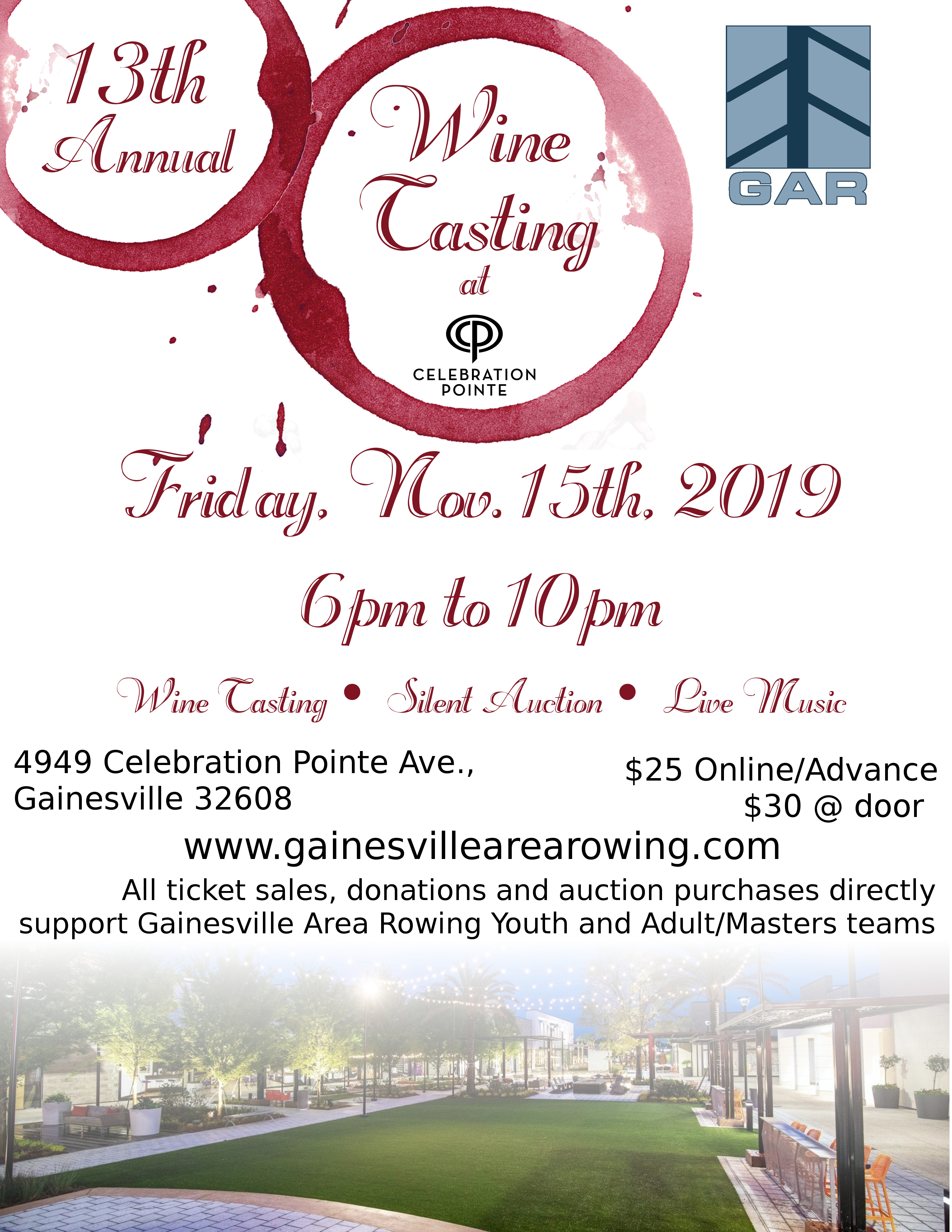 Gainesville Area Rowing 13th Annual Wine Tasting And Silent Auction Events In Gainesville And What S Good In Alachua County Fl