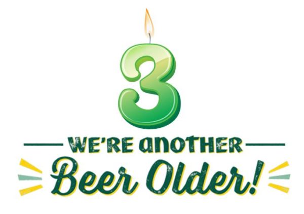 3. We're another Beer Older!