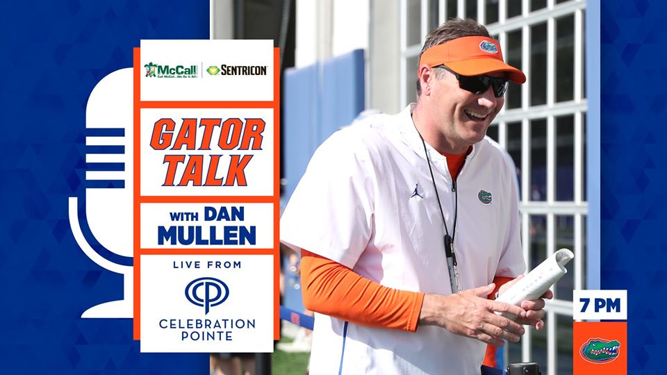 Gators Football Head Coach Dan Mullen. Gator Talk