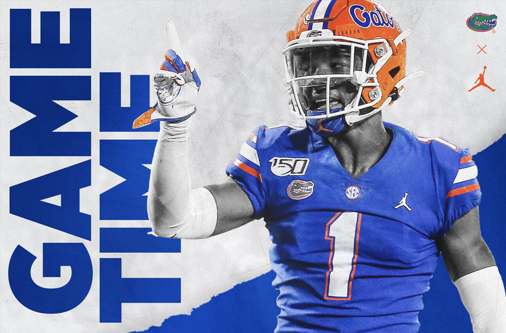 Gator football player. Game time