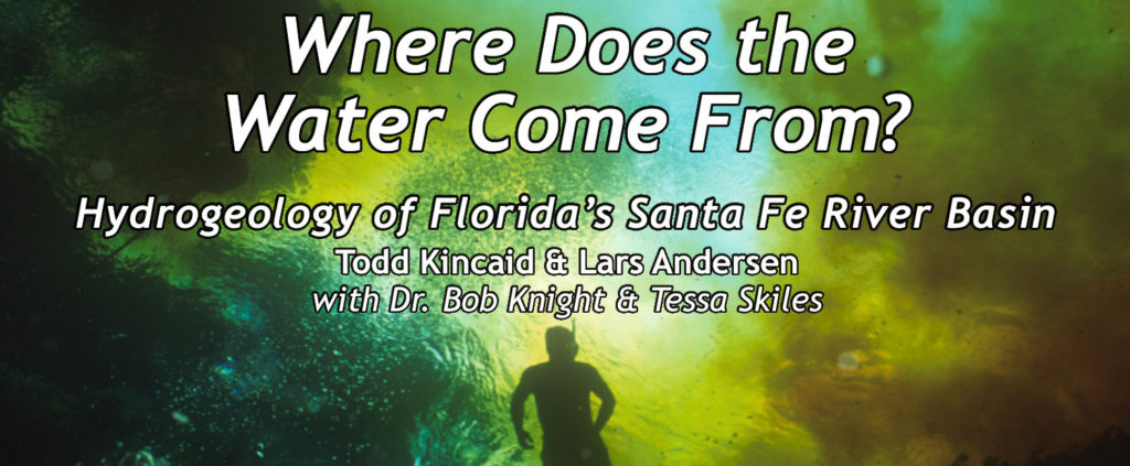 Diver in the springs, with text: Where Does the Water Come From?