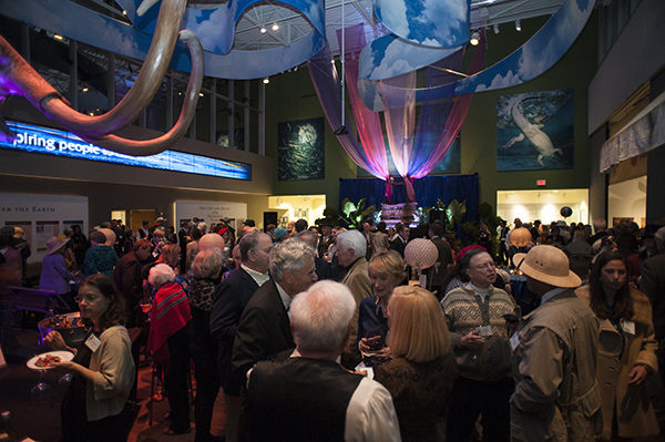 Crowd of people gathered in the Florida Museum