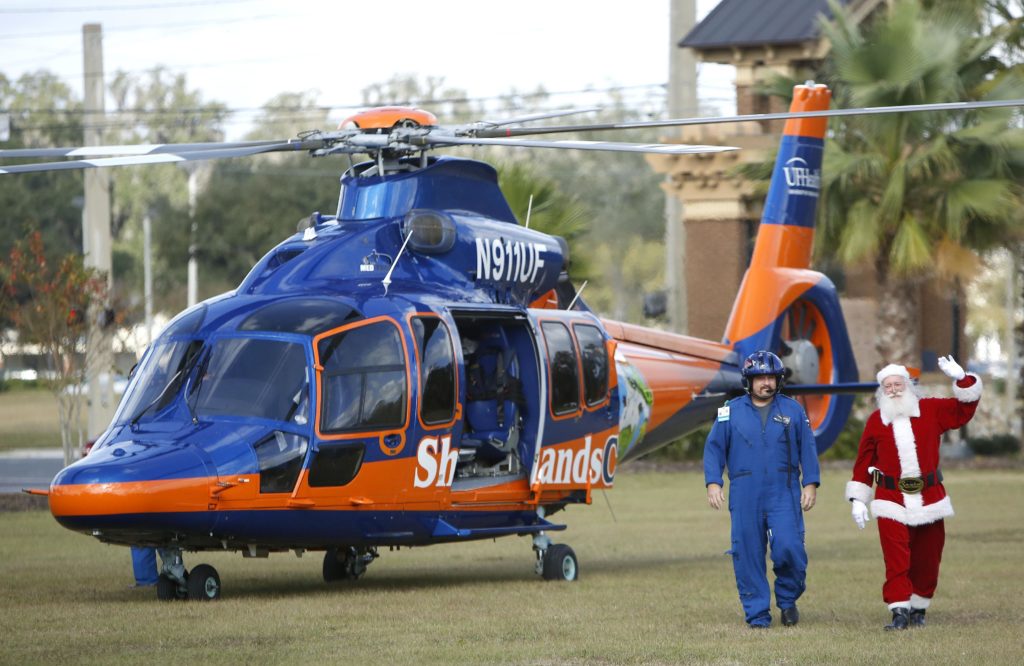 Santa and ShandCAIR helicopter