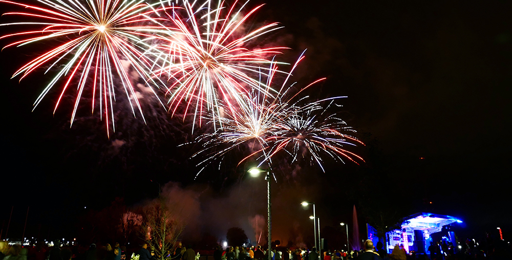 Fireworks over Depot Park