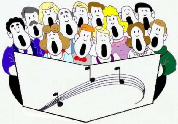 Illustration of choral singers