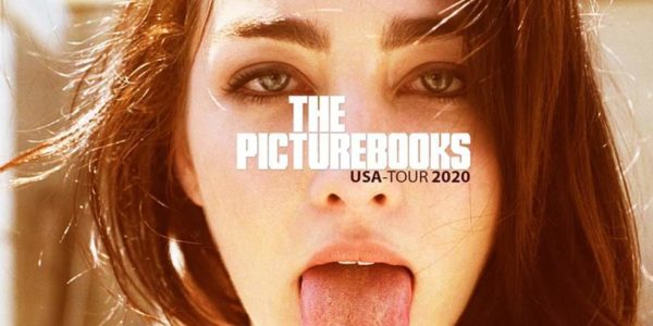 Girls face with her tongue sticking out. The Picturebooks, USA Tour 2020