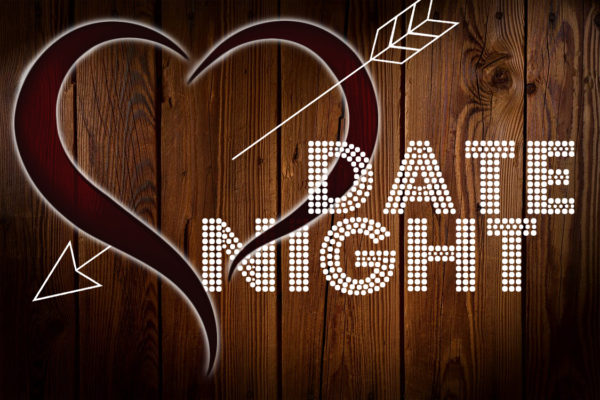 Heart with arrow going through. Date Night