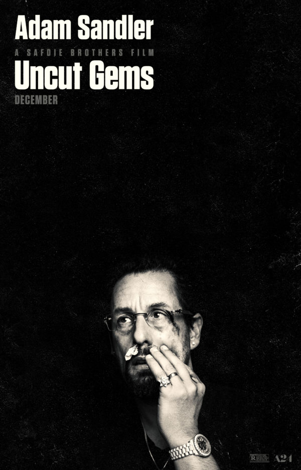 Adam Sandler on the movie poster for Uncut Gems