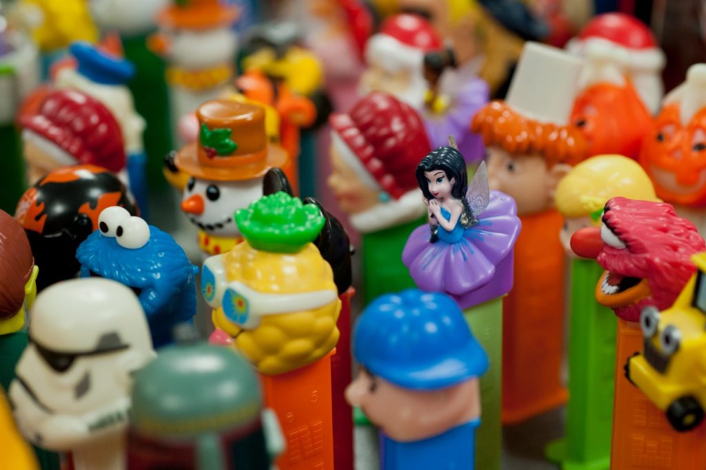 Collection of PEZ candy dispensers