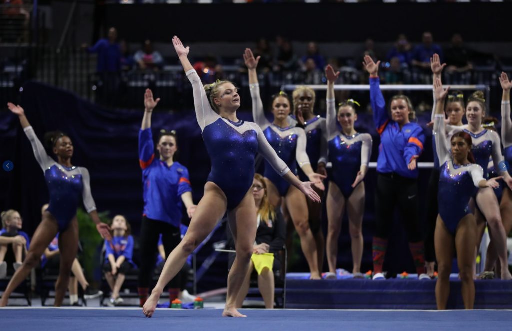 Gators Gymnasts competing