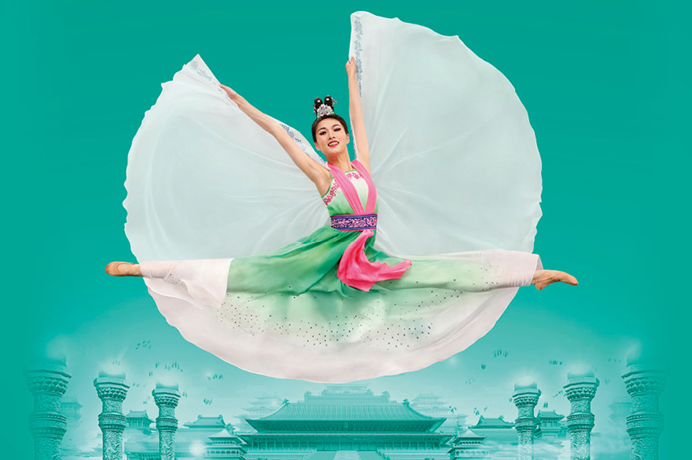 Acrobatic Dancer leaping in the air