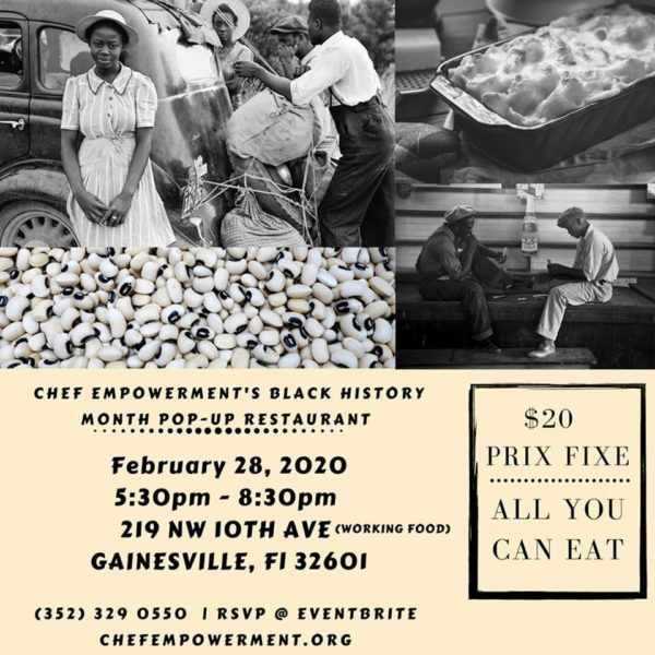 black history month pop up dinner