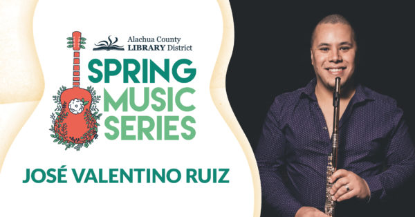 Photo of Jose Valentino Ruiz holding his flute.