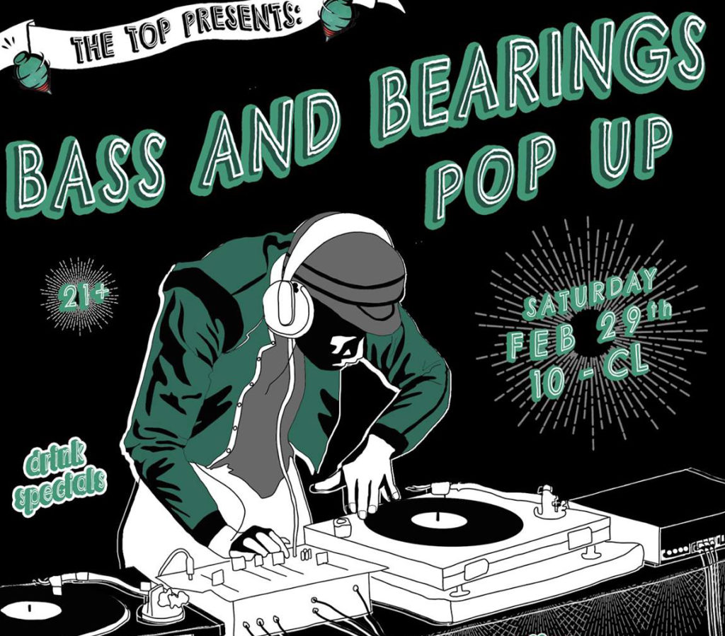 Illustration of DJ at turntable