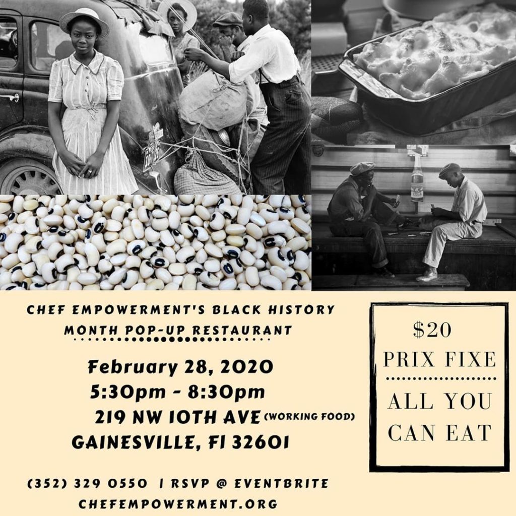 Chef Empowerment's Black History Month Pop Up restaurant.