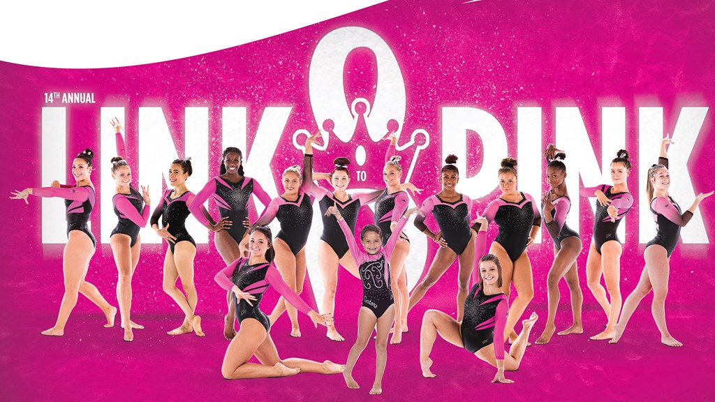 Gators Gymnastics team. Link to Pink