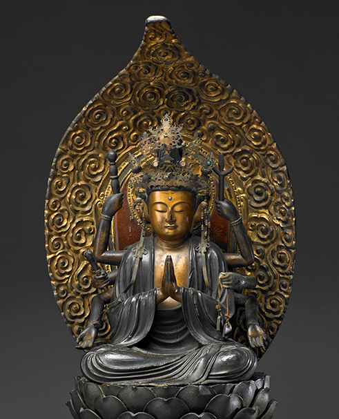 Japanese Gilt Wood Bodhisattva (detail), 18th century