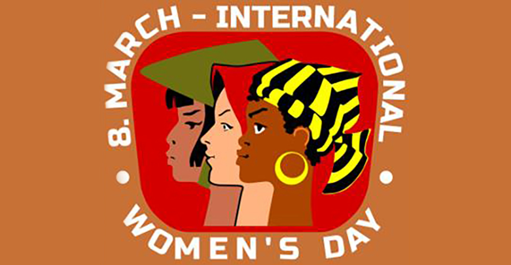 Illustrations of diverse women. International Women's Day